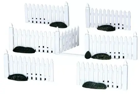 Lemax plastic picket fence kerstdorp figuur