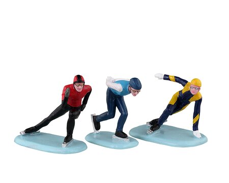 Lemax kerstdorp figuur 'Speed Skaters'