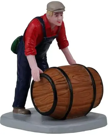 Lemax the wine barrel kerstdorp figuur