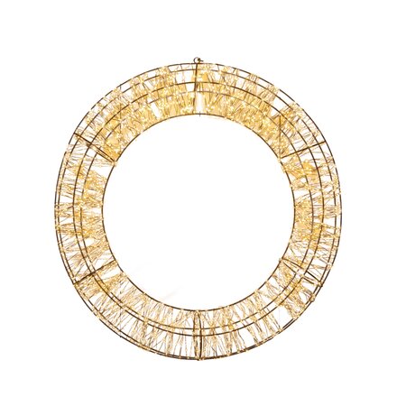 Licht krans metaal 2400 LED klassiek warm - afbeelding 1