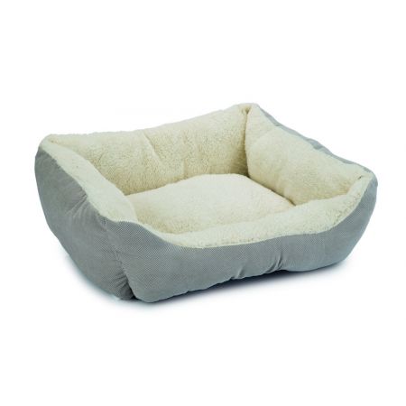 Ligbed mogina pluche grijs