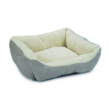 Ligbed mogina pluche grijs