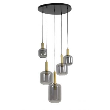 Light & Living hanglamp LEKAR 5 lampen - afbeelding 1