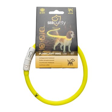 Duvo+ lichtgevende halsband silicon 45 cm geel - afbeelding 2