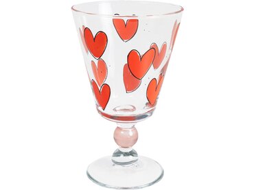 Blond Amsterdam wijnglas met hartjes - afbeelding 1