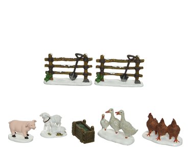 Lumineo kerstdorp figuren boerderij