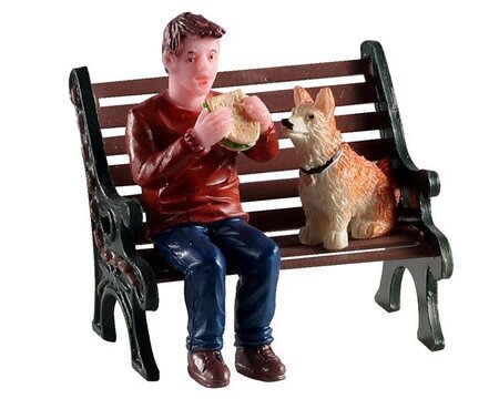 Lemax kerstdorp figuur 'Lunchbreak Buddy'