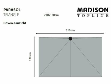 Madison parasol triangle grijs - afbeelding 2