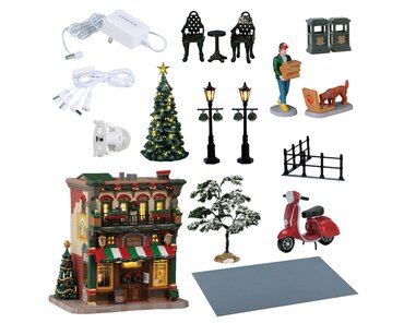 Lemax kersthuisje 'Mario'S Pizzeria & Bistro Set' - afbeelding 3