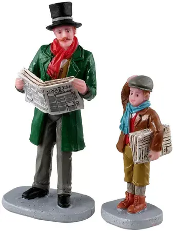 Lemax merry newsboy kerstdorp figuur