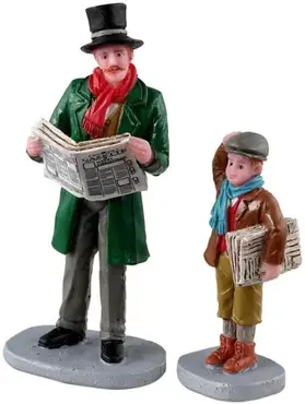 Lemax merry newsboy kerstdorp figuur