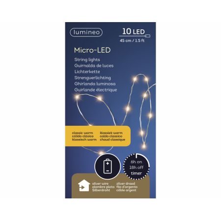 Micro-LED verlichting 10 LED klassiek warm - afbeelding 1