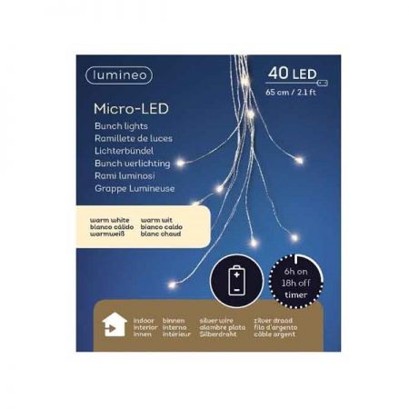 Micro-LED verlichting 40 LED warm wit - afbeelding 1