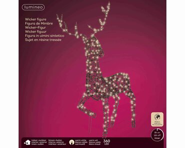 Lumineo micro LED rendier 124 cm - afbeelding 1