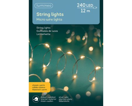 MicroLED strengverlichting 12 m klassiek warm - afbeelding 1
