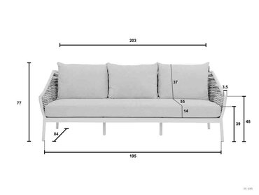 Apple Bee loungebank Milou 203cm - afbeelding 3