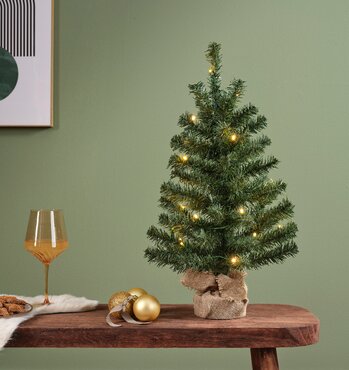 Everlands mini kunstkerstboom Imperial met verlichting 60 cm - afbeelding 2