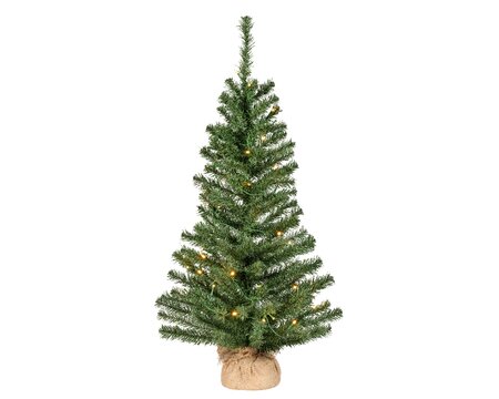 Everlands mini kunstkerstboom Imperial met verlichting 90 cm - afbeelding 1