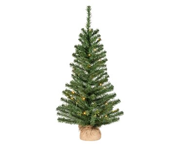 Everlands mini kunstkerstboom Imperial met verlichting 90 cm - afbeelding 1