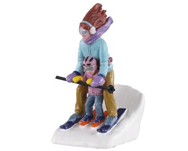 Lemax kerstdorp figuur 'Mommy & Me Ski'