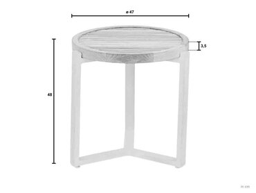 Apple Bee bijzettafel Monaco Ø47cm - afbeelding 3