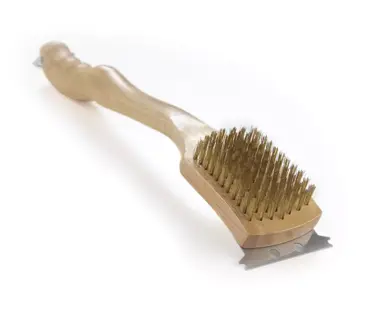 Napoleon koperen grillborstel met houten greep