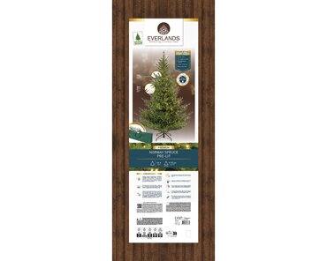 Everlands kunstkerstboom Norway 180 cm - met verlichting - afbeelding 2