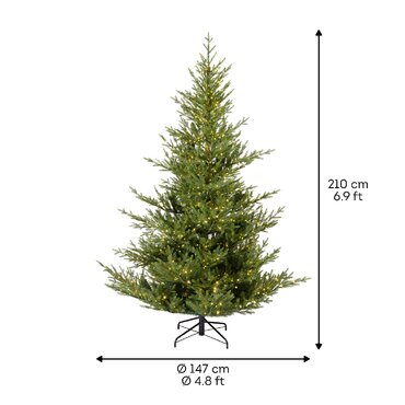 Everlands kunstkerstboom Norway 240 cm - met verlichting - afbeelding 4