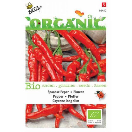 Peper Cayenne long slim (BIO) - afbeelding 1