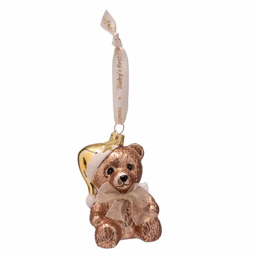 Vondels kersthanger knuffelbeer "baby first christmas" - afbeelding 1