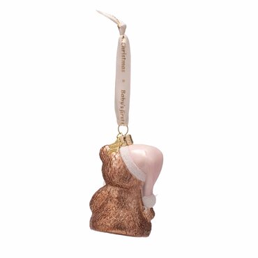 Vondels kersthanger knuffelbeer "baby first christmas" - afbeelding 2