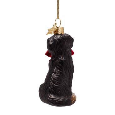 Vondels kersthanger berner sennenhond met strik - afbeelding 2