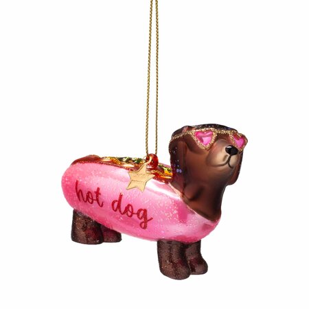 Vondels kersthanger hond "hot dog" - afbeelding 1
