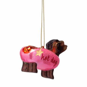 Vondels kersthanger hond "hot dog" - afbeelding 2