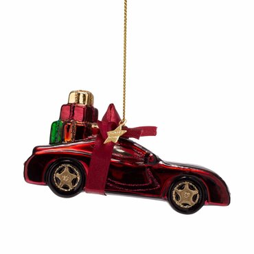 Vondels kersthanger auto met cadeaus - afbeelding 1