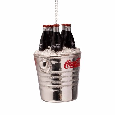 Vondels kersthanger Coca Cola flessen in cooler - afbeelding 1