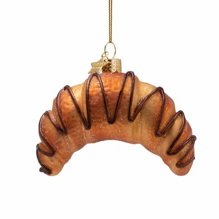 Vondels kersthanger croissant met chocolade - afbeelding 1