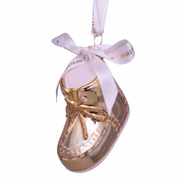 Vondels kersthanger schoentje "baby first christmas" - afbeelding 1