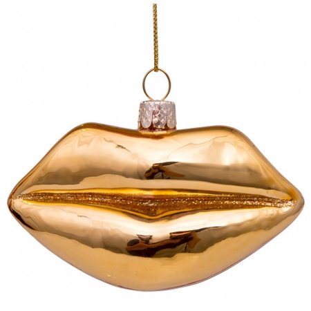 Vondels kersthanger gouden lippen