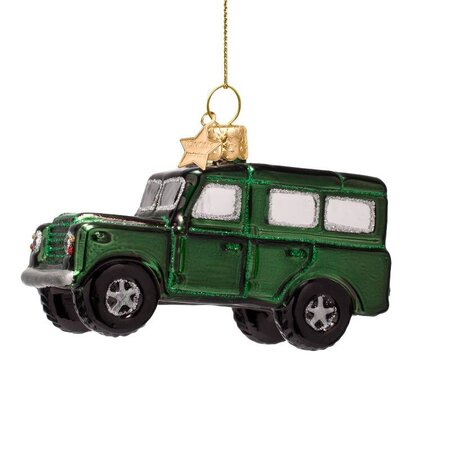 Vondels kersthanger SUV auto groen - afbeelding 1