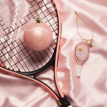 Vondels kersthanger padel roze - afbeelding 2