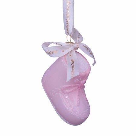 Vondels kersthanger schoentje "baby first christmas" - afbeelding 1