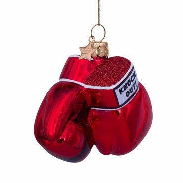Vondels kersthanger boxhandschoenen "knock out!" - afbeelding 2