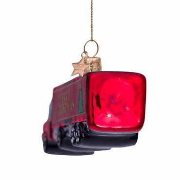 Vondels kersthanger vrachtwagen "merry christmas" - afbeelding 2