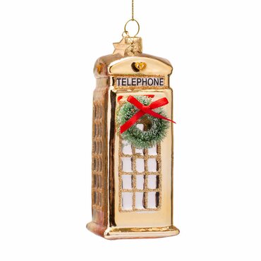 Vondels kersthanger telefooncel - afbeelding 1