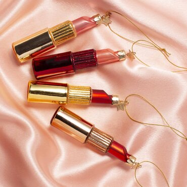 Vondels kersthanger roze lipstick - afbeelding 2