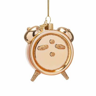 Vondels kersthanger wekker goud "wake me up when I'm rich" - afbeelding 2