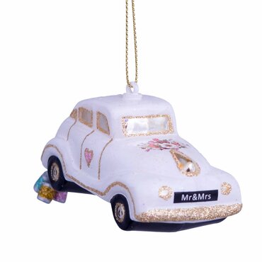 Vondels kersthanger trouwauto "just married" - afbeelding 1