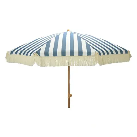 Parasol blauw wit