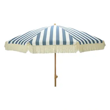 Parasol blauw wit